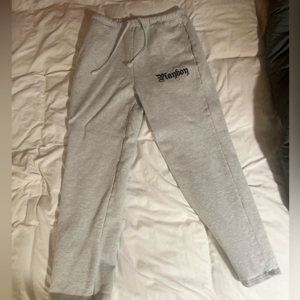 PLAYBOY Light Gray Joggers